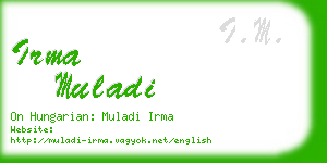 irma muladi business card